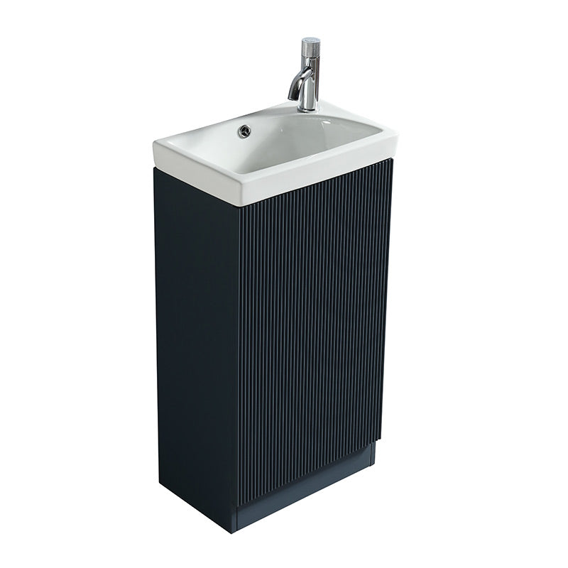 Tailored Bathrooms Flauto Mini Cloakroom Vanity Unit & Ceramic Basin (1 size, 4 colours) - Brand New Bathrooms