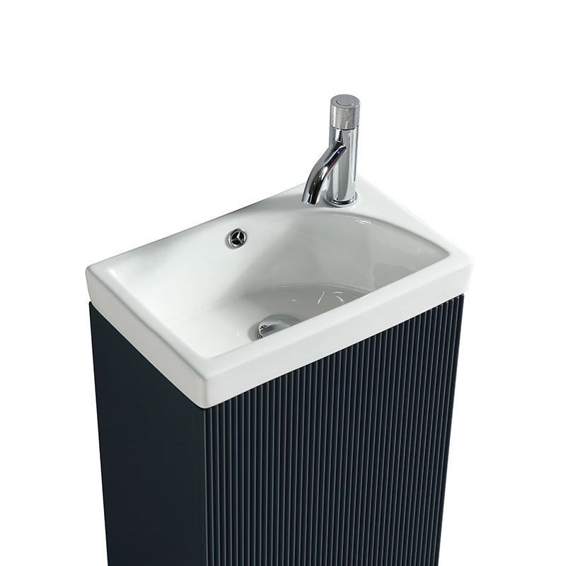 Tailored Bathrooms Flauto Mini Cloakroom Vanity Unit & Ceramic Basin (1 size, 4 colours) - Brand New Bathrooms