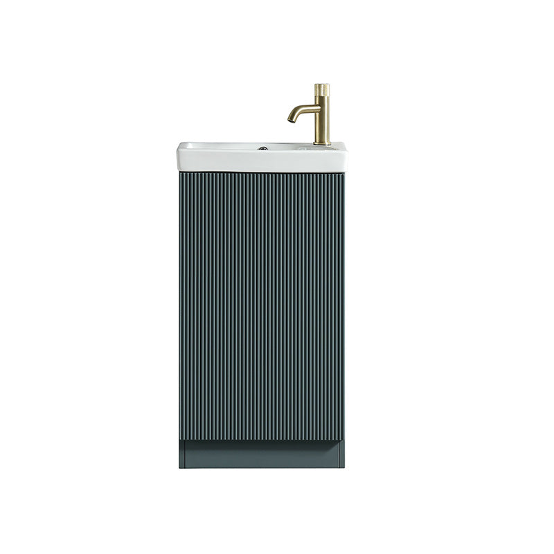 Tailored Bathrooms Flauto Mini Cloakroom Vanity Unit & Ceramic Basin (1 size, 4 colours) - Brand New Bathrooms