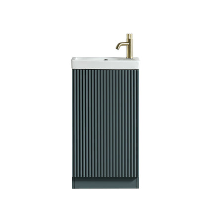 Tailored Bathrooms Flauto Mini Cloakroom Vanity Unit & Ceramic Basin (1 size, 4 colours) - Brand New Bathrooms