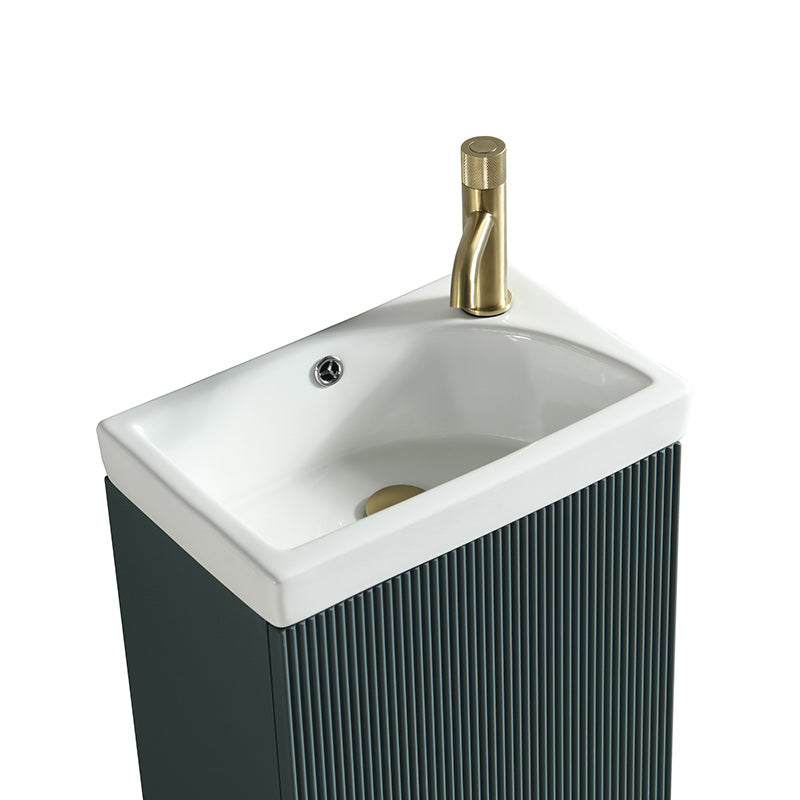 Tailored Bathrooms Flauto Mini Cloakroom Vanity Unit & Ceramic Basin (1 size, 4 colours) - Brand New Bathrooms