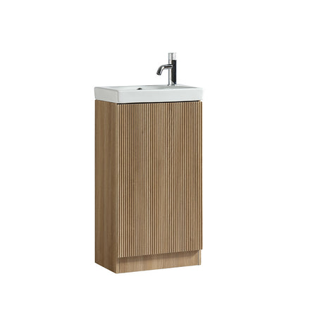 Tailored Bathrooms Flauto Mini Cloakroom Vanity Unit & Ceramic Basin (1 size, 4 colours) - Brand New Bathrooms