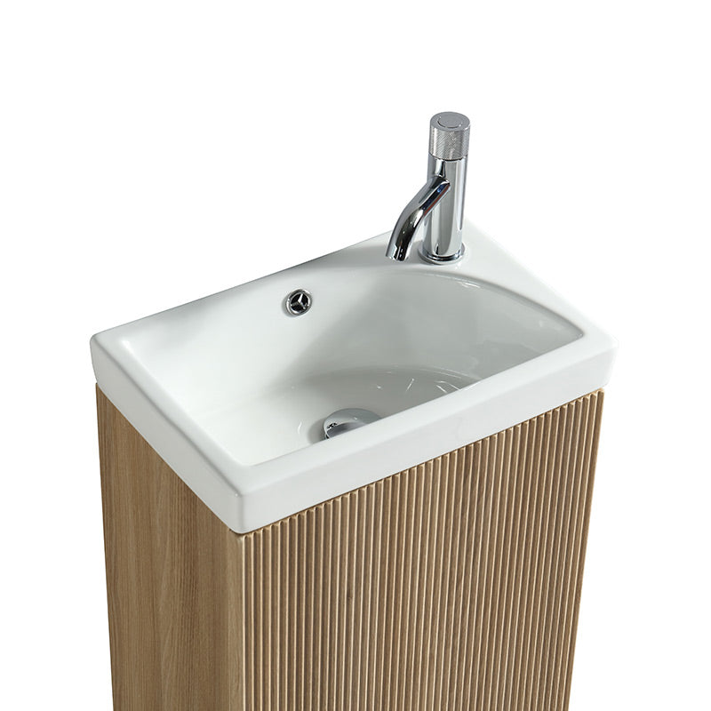 Tailored Bathrooms Flauto Mini Cloakroom Vanity Unit & Ceramic Basin (1 size, 4 colours) - Brand New Bathrooms