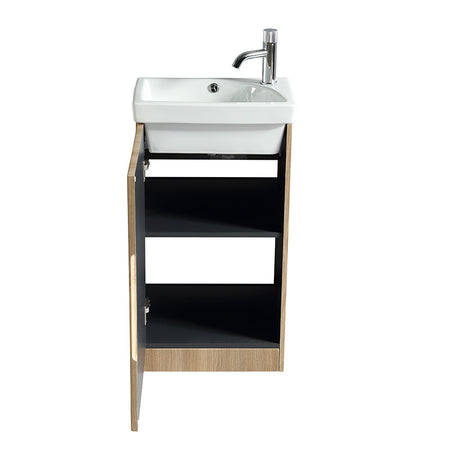 Tailored Bathrooms Flauto Mini Cloakroom Vanity Unit & Ceramic Basin (1 size, 4 colours) - Brand New Bathrooms