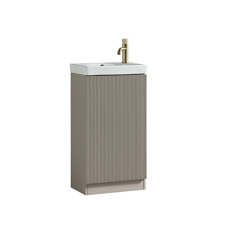 Tailored Bathrooms Flauto Mini Cloakroom Vanity Unit & Ceramic Basin (1 size, 4 colours) - Brand New Bathrooms