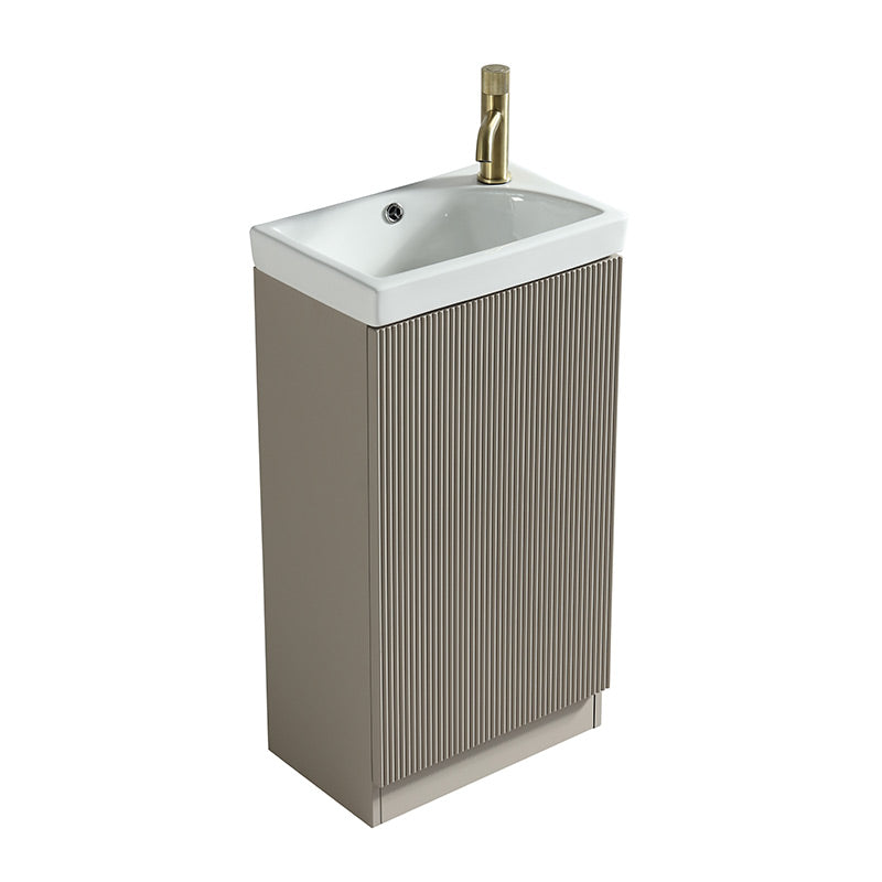 Tailored Bathrooms Flauto Mini Cloakroom Vanity Unit & Ceramic Basin (1 size, 4 colours) - Brand New Bathrooms