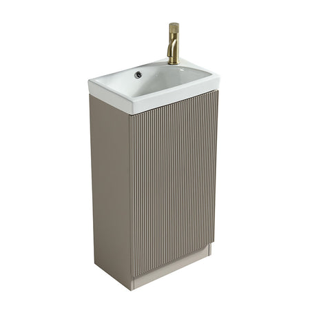 Tailored Bathrooms Flauto Mini Cloakroom Vanity Unit & Ceramic Basin (1 size, 4 colours) - Brand New Bathrooms