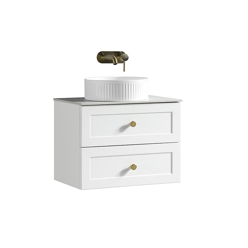 Tailored Bathrooms Bakewell Wall Hung Vanity Unit with Sintered Stone Counter Top (1 size, 3 colours) - Brand New Bathrooms
