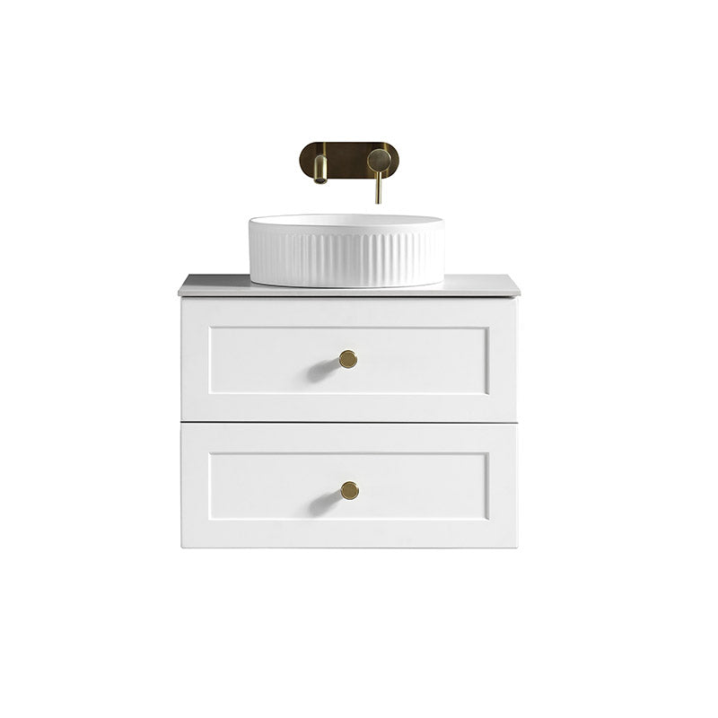 Tailored Bathrooms Bakewell Wall Hung Vanity Unit with Sintered Stone Counter Top (1 size, 3 colours) - Brand New Bathrooms