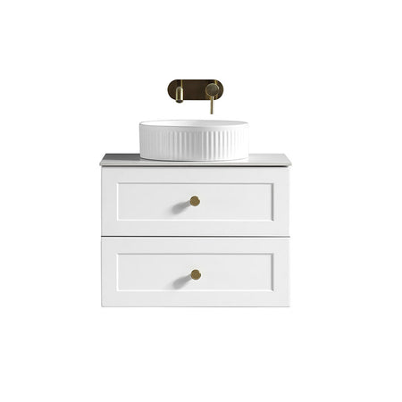 Tailored Bathrooms Bakewell Wall Hung Vanity Unit with Sintered Stone Counter Top (1 size, 3 colours) - Brand New Bathrooms