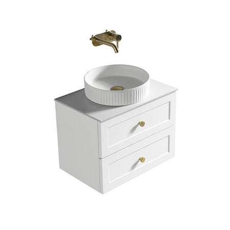 Tailored Bathrooms Bakewell Wall Hung Vanity Unit with Sintered Stone Counter Top (1 size, 3 colours) - Brand New Bathrooms