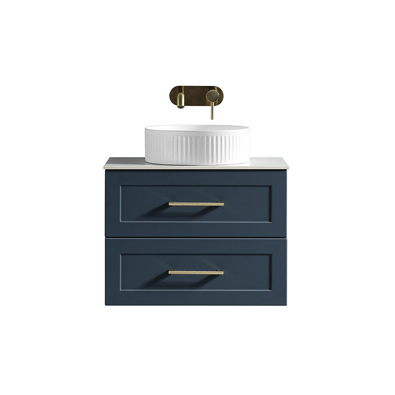 Tailored Bathrooms Bakewell Wall Hung Vanity Unit with Sintered Stone Counter Top (1 size, 3 colours) - Brand New Bathrooms