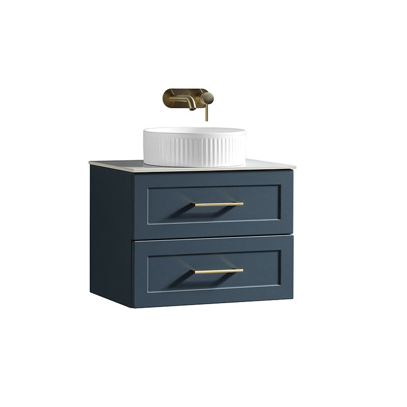 Tailored Bathrooms Bakewell Wall Hung Vanity Unit with Sintered Stone Counter Top (1 size, 3 colours) - Brand New Bathrooms