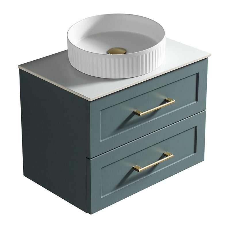 Tailored Bathrooms Bakewell Wall Hung Vanity Unit with Sintered Stone Counter Top (1 size, 3 colours) - Brand New Bathrooms