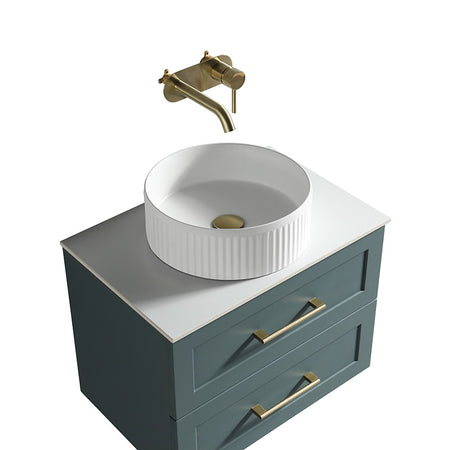 Tailored Bathrooms Bakewell Wall Hung Vanity Unit with Sintered Stone Counter Top (1 size, 3 colours) - Brand New Bathrooms
