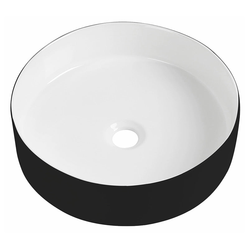 Tailored Bathrooms Orca Round Counter Top Basin (1 size, Black/White) - Brand New Bathrooms