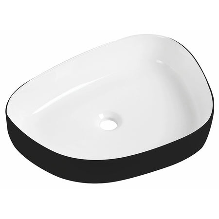Tailored Bathrooms Orca Pebble Counter Top Basin (Black/White) - Brand New Bathrooms