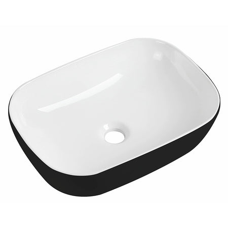 Tailored Bathrooms Orca Curved Counter Top Basin (Black/White) - Brand New Bathrooms