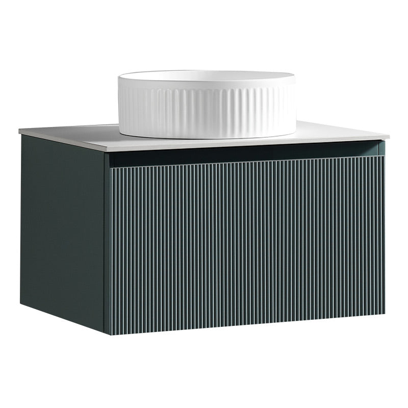 Tailored Bathrooms Flauto Wall Hung 600mm Vanity Unit with Sintered Stone Counter Top (1 size, 4 colours) - Brand New Bathrooms