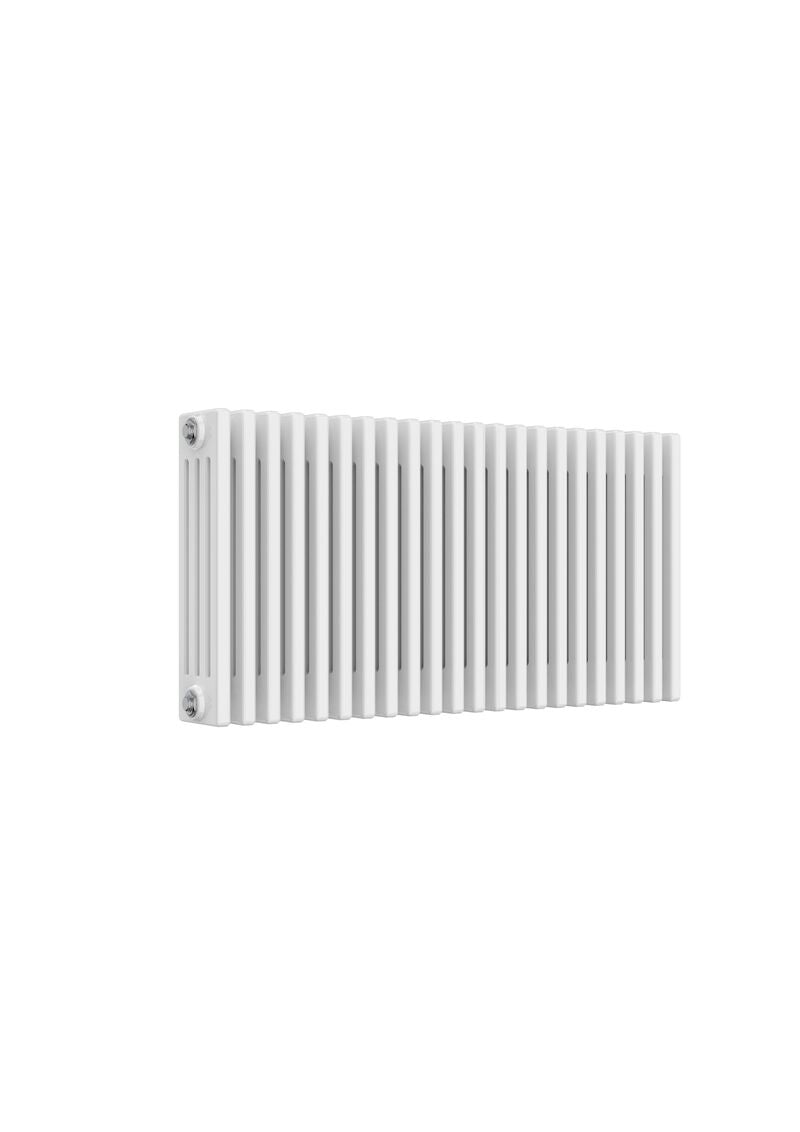 Reina Colona Horizontal 4 Column Mild Steel Radiator (13 sizes, White) - Brand New Bathrooms