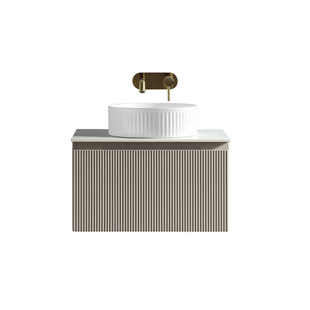 Tailored Bathrooms Flauto Wall Hung 600mm Vanity Unit with Sintered Stone Counter Top (1 size, 4 colours) - Brand New Bathrooms