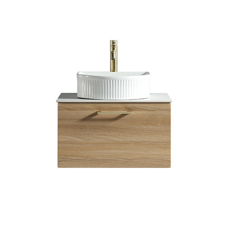 Tailored Bathrooms Piatta Wall Hung 600mm Vanity Unit with Sintered Stone Counter Top (1 size, 4 colours) - Brand New Bathrooms