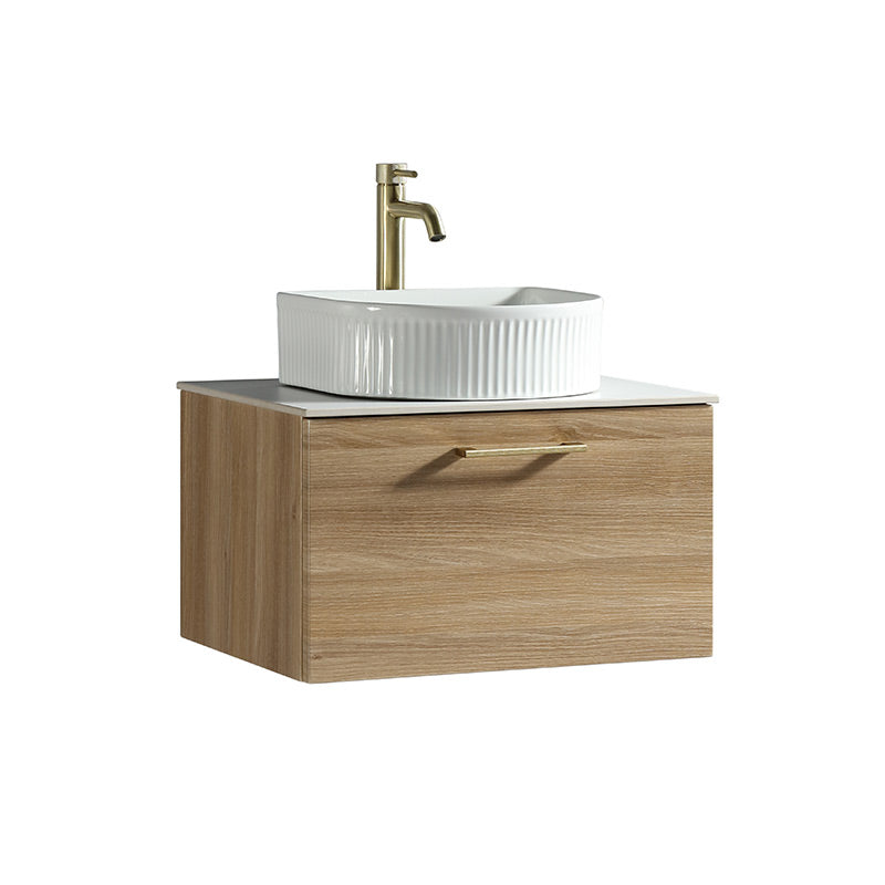 Tailored Bathrooms Piatta Wall Hung 600mm Vanity Unit with Sintered Stone Counter Top (1 size, 4 colours) - Brand New Bathrooms