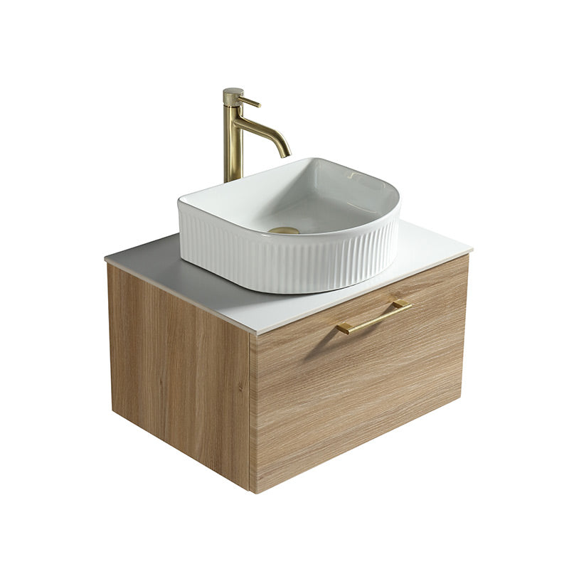 Tailored Bathrooms Piatta Wall Hung 600mm Vanity Unit with Sintered Stone Counter Top (1 size, 4 colours) - Brand New Bathrooms