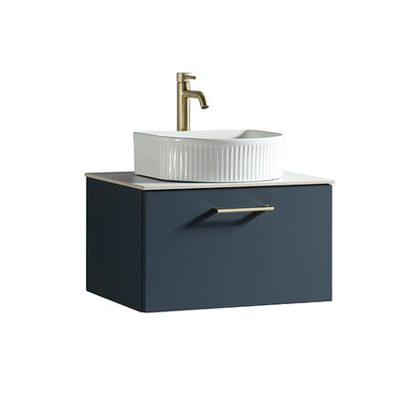 Tailored Bathrooms Piatta Wall Hung 600mm Vanity Unit with Sintered Stone Counter Top (1 size, 4 colours) - Brand New Bathrooms