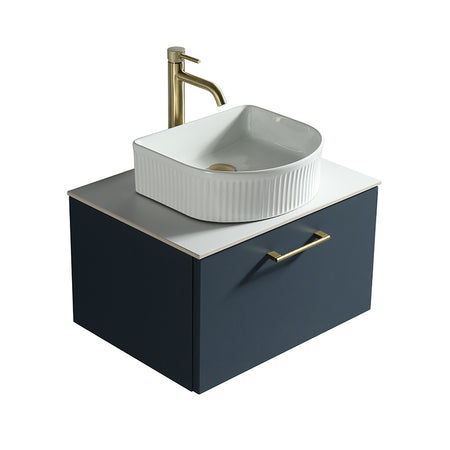 Tailored Bathrooms Piatta Wall Hung 600mm Vanity Unit with Sintered Stone Counter Top (1 size, 4 colours) - Brand New Bathrooms