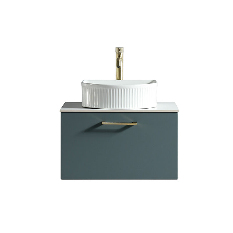 Tailored Bathrooms Piatta Wall Hung 600mm Vanity Unit with Sintered Stone Counter Top (1 size, 4 colours) - Brand New Bathrooms