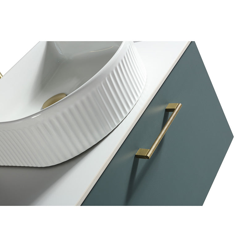 Tailored Bathrooms Piatta Wall Hung 600mm Vanity Unit with Sintered Stone Counter Top (1 size, 4 colours) - Brand New Bathrooms