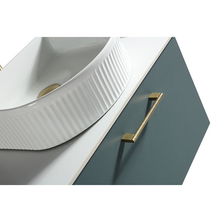 Tailored Bathrooms Piatta Wall Hung 600mm Vanity Unit with Sintered Stone Counter Top (1 size, 4 colours) - Brand New Bathrooms
