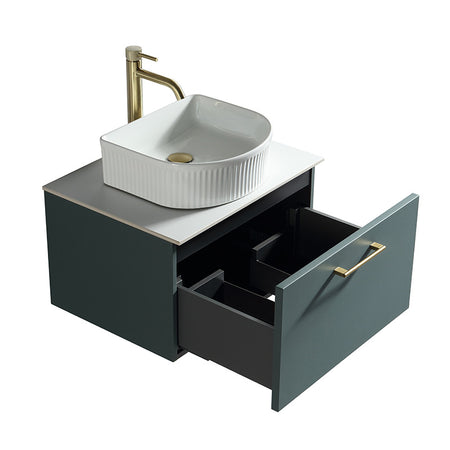 Tailored Bathrooms Piatta Wall Hung 600mm Vanity Unit with Sintered Stone Counter Top (1 size, 4 colours) - Brand New Bathrooms