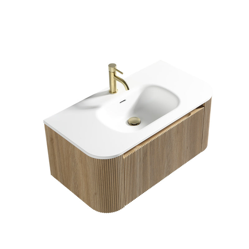 Tailored Bathrooms Flauto Matt Curve Basin (1 size, Matt White) BASIN ONLY