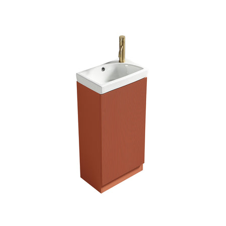 Tailored Bathrooms Flauto Mini Cloakroom 460mm Vanity Unit & Ceramic Basin (1 size, 5 colours) - Brand New Bathrooms