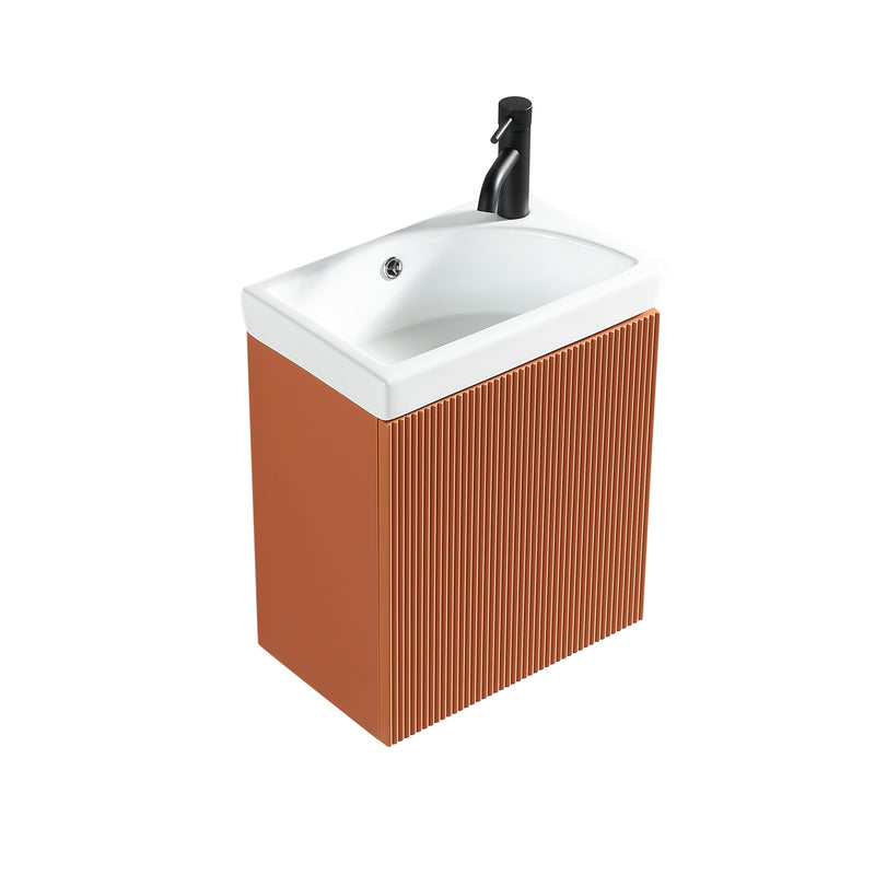Tailored Bathrooms Flauto Mini Cloakroom  Wall Hung Vanity & Basin (1 size, 5 colours) - Brand New Bathrooms