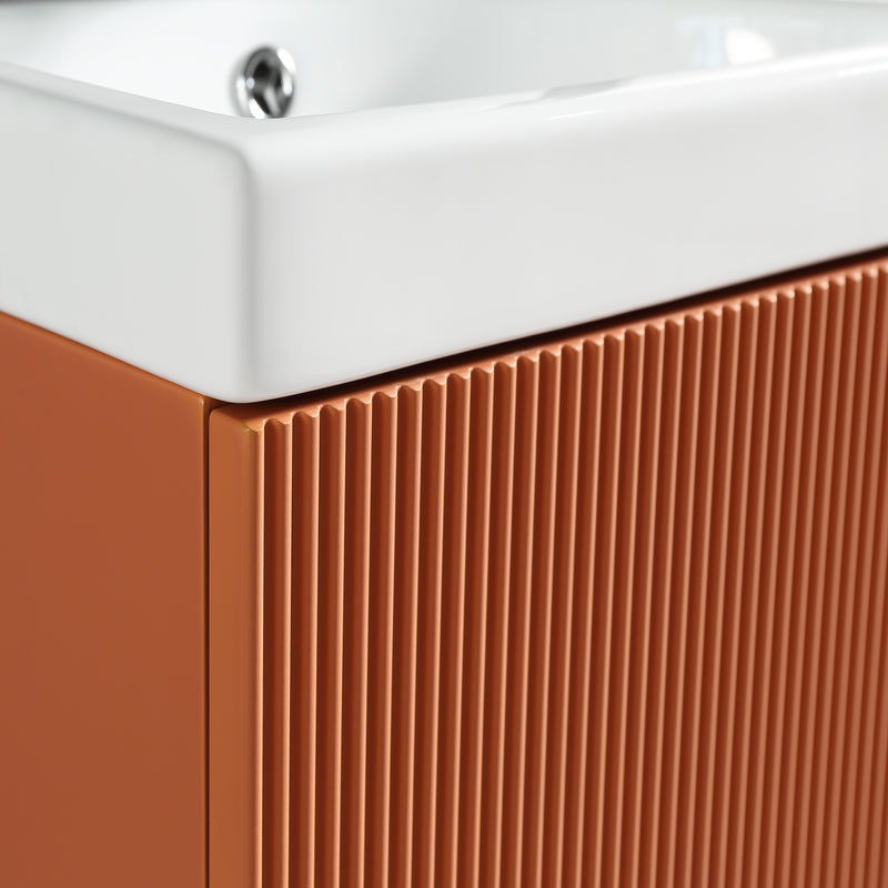 Tailored Bathrooms Flauto Mini Cloakroom  Wall Hung Vanity & Basin (1 size, 5 colours) - Brand New Bathrooms