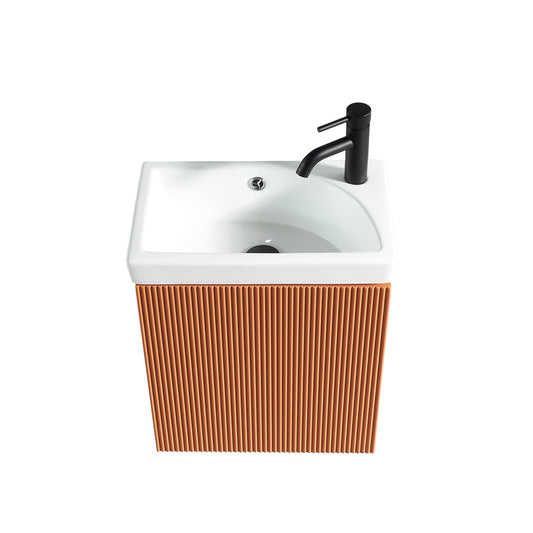 Tailored Bathrooms Flauto Mini Cloakroom 450mm Wall Hung Vanity & Basin (1 size, 5 colours)