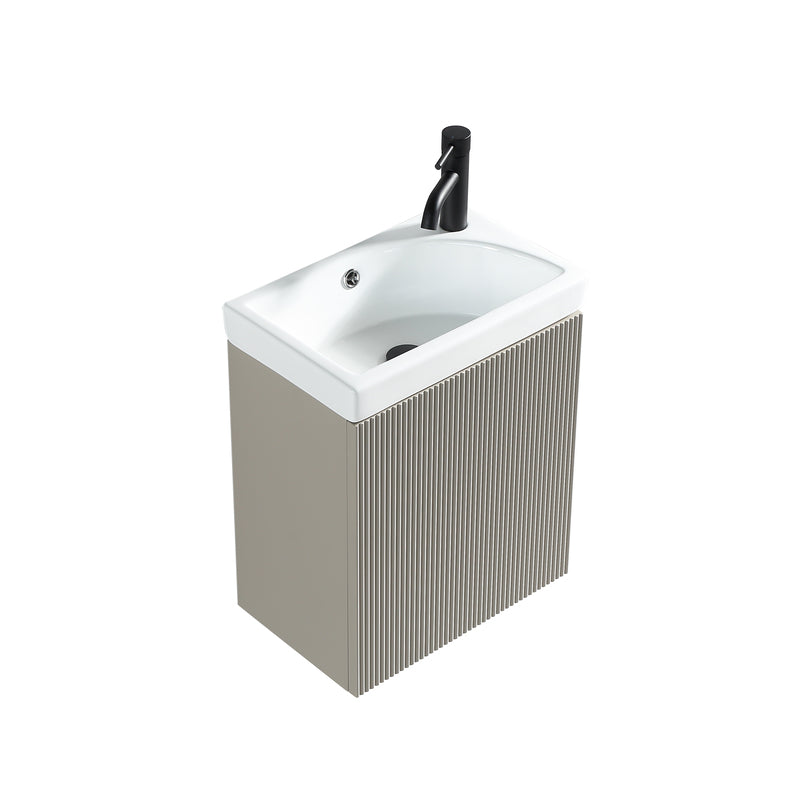 Tailored Bathrooms Flauto Mini Cloakroom  Wall Hung Vanity & Basin (1 size, 5 colours) - Brand New Bathrooms