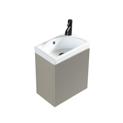 Tailored Bathrooms Flauto Mini Cloakroom  Wall Hung Vanity & Basin (1 size, 5 colours) - Brand New Bathrooms