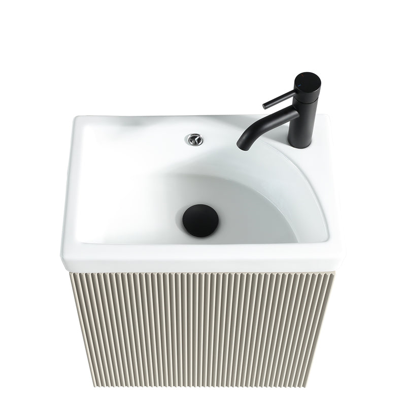 Tailored Bathrooms Flauto Mini Cloakroom  Wall Hung Vanity & Basin (1 size, 5 colours) - Brand New Bathrooms