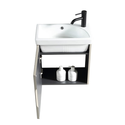 Tailored Bathrooms Flauto Mini Cloakroom  Wall Hung Vanity & Basin (1 size, 5 colours) - Brand New Bathrooms