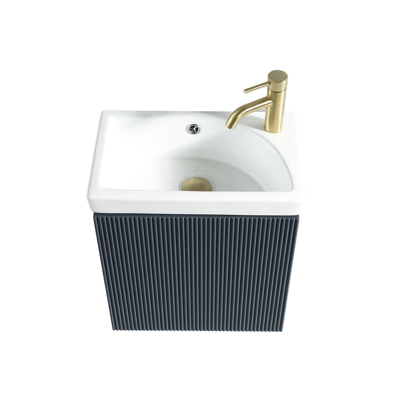 Tailored Bathrooms Flauto Mini Cloakroom  Wall Hung Vanity & Basin (1 size, 5 colours) - Brand New Bathrooms
