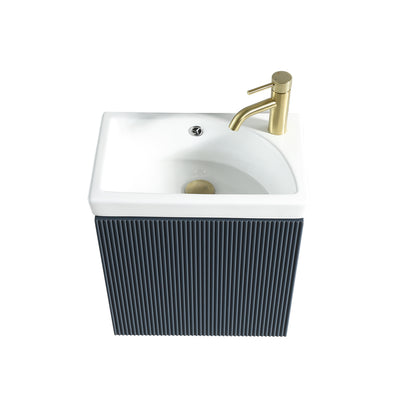 Tailored Bathrooms Flauto Mini Cloakroom  Wall Hung Vanity & Basin (1 size, 5 colours) - Brand New Bathrooms