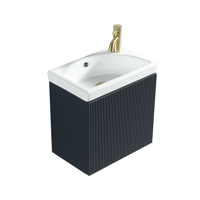 Tailored Bathrooms Flauto Mini Cloakroom  Wall Hung Vanity & Basin (1 size, 5 colours) - Brand New Bathrooms