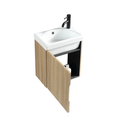 Tailored Bathrooms Flauto Mini Cloakroom  Wall Hung Vanity & Basin (1 size, 5 colours) - Brand New Bathrooms