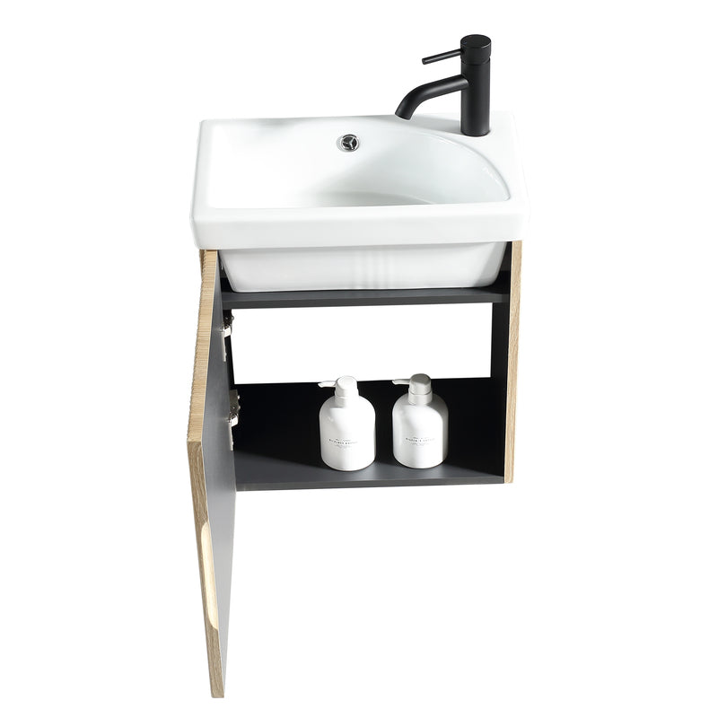 Tailored Bathrooms Flauto Mini Cloakroom  Wall Hung Vanity & Basin (1 size, 5 colours) - Brand New Bathrooms