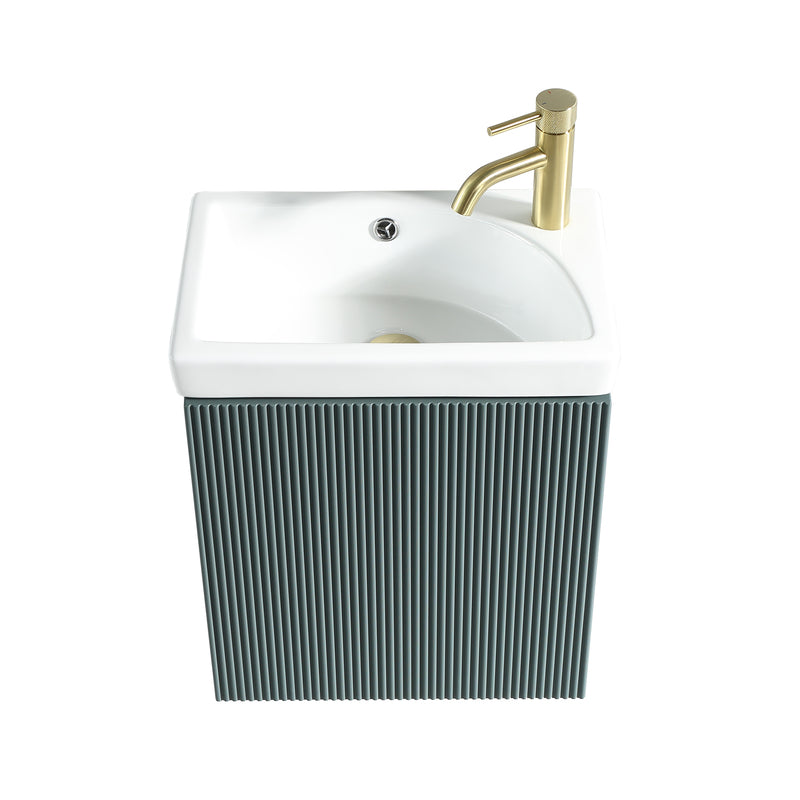 Tailored Bathrooms Flauto Mini Cloakroom  Wall Hung Vanity & Basin (1 size, 5 colours) - Brand New Bathrooms
