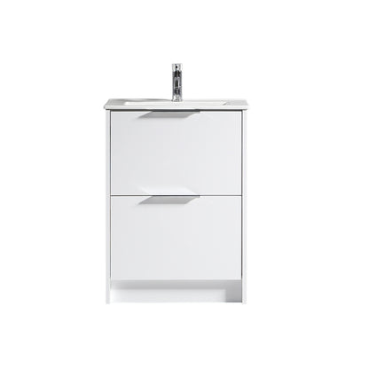Tailored Bathrooms Sora 600mm Two Drawer Floor Standing Vanity & Ceramic Basin (1 size, 3 colours) VANITY AND BASIN ONLY - Brand New Bathrooms